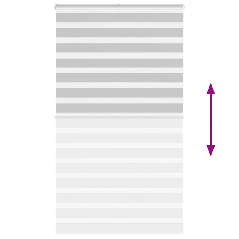 Zebrarollo Hellgrau 125x230 cm Stoffbreite 120,9 cm Polyester