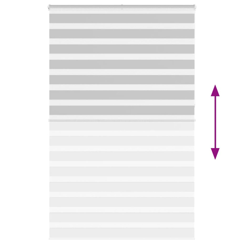 Zebrarollo Hellgrau 150x230 cm Stoffbreite 145,9 cm Polyester