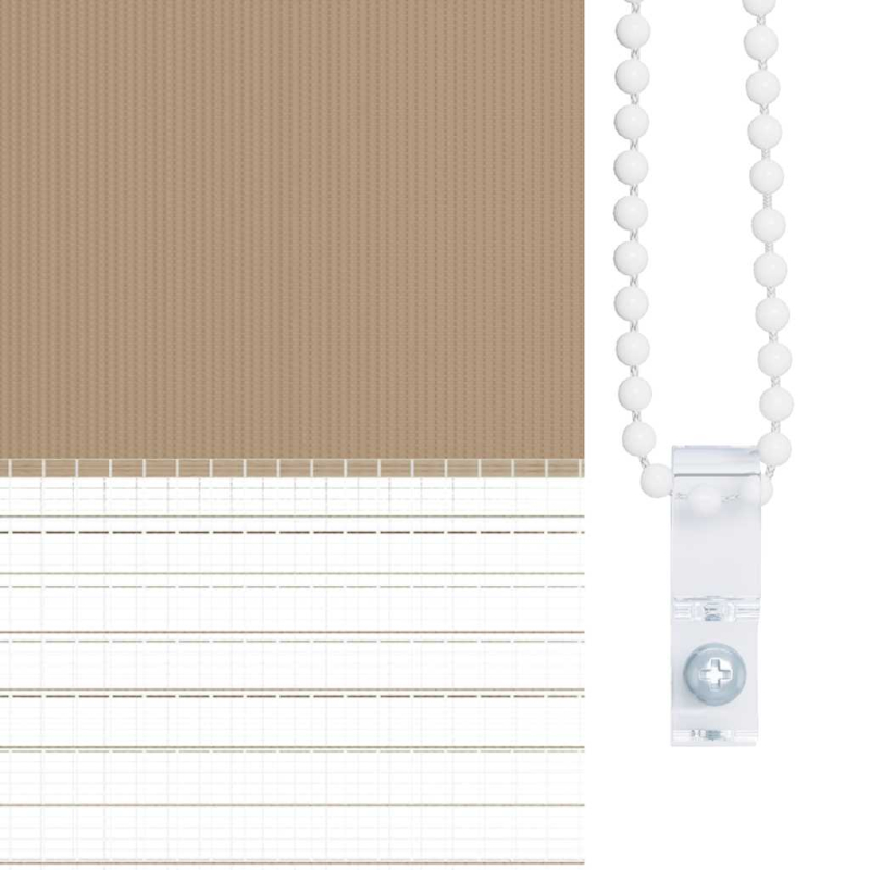 Zebrarollo Sandbraun 55x100 cm Stoffbreite 50,9 cm Polyester