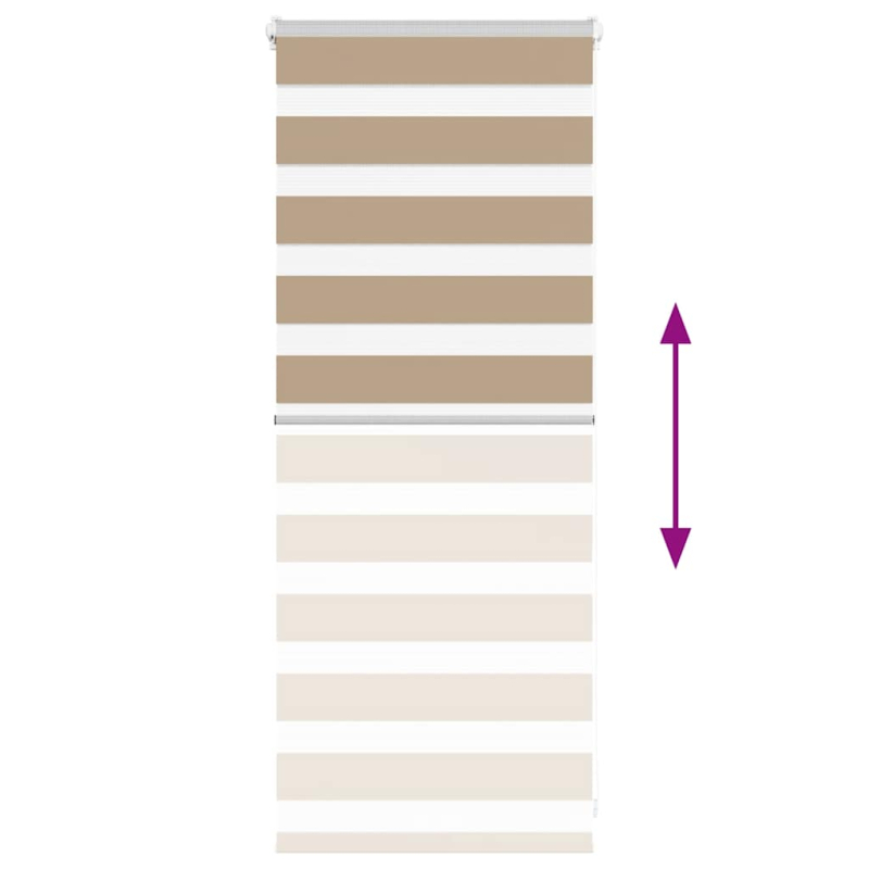 Zebrarollo Sandbraun 65x100 cm Stoffbreite 60,9 cm Polyester