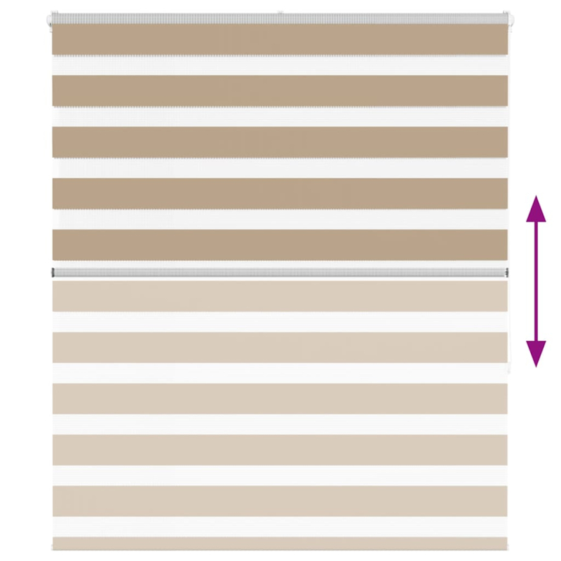 Zebrarollo Sandbraun 135x150 cm Stoffbreite 130,9 cm Polyester