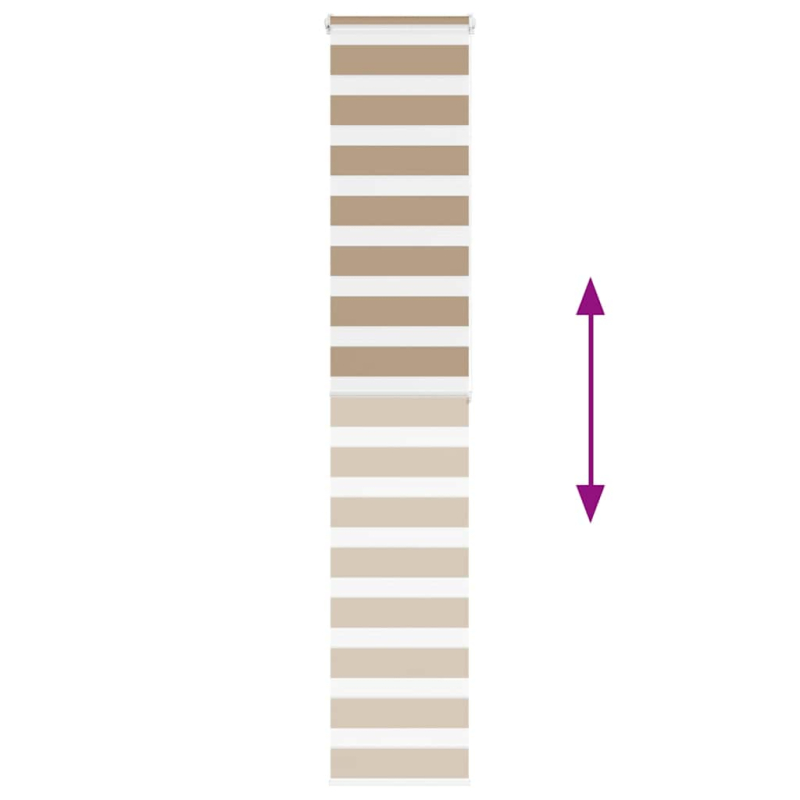 Zebrarollo Sandbraun 40x200 cm Stoffbreite 35,9 cm Polyester