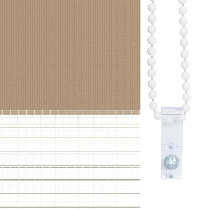 Zebrarollo Sandbraun 60x200 cm Stoffbreite 55,9 cm Polyester