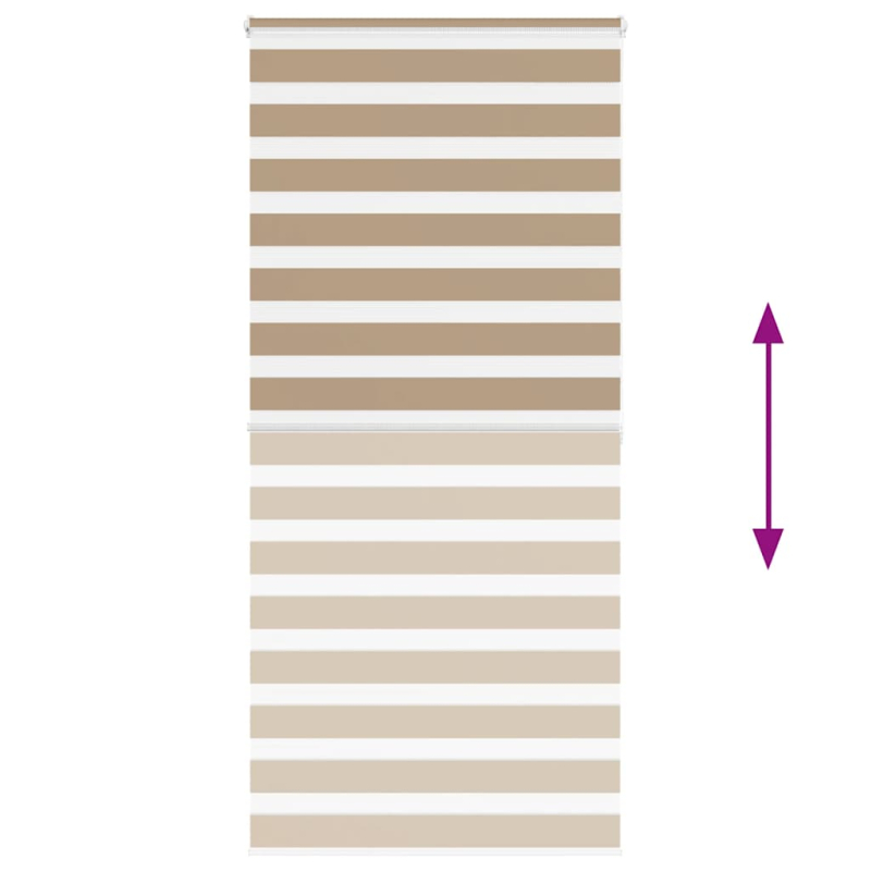 Zebrarollo Sandbraun 95x200 cm Stoffbreite 90,9 cm Polyester