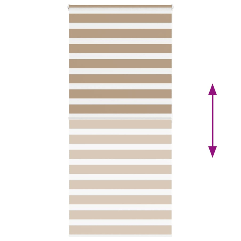 Zebrarollo Sandbraun 100x200 cm Stoffbreite 95,9 cm Polyester