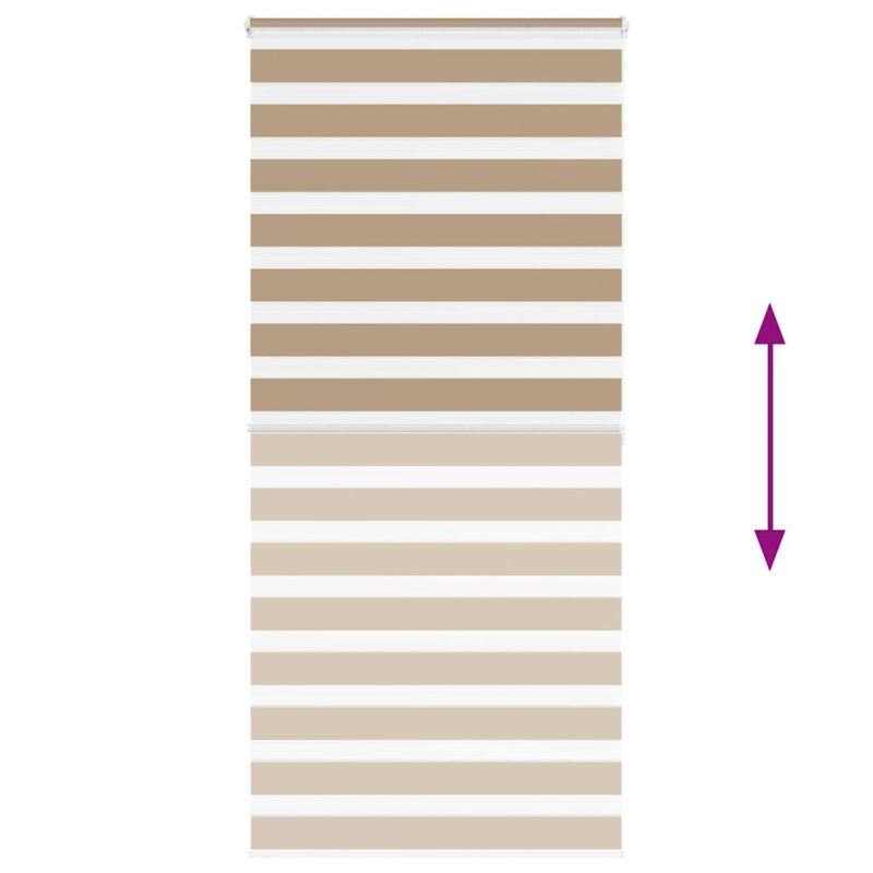 Zebrarollo Sandbraun 105x200 cm Stoffbreite 100,9 cm Polyester