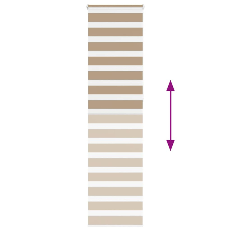 Zebrarollo Sandbraun 60x230 cm Stoffbreite 55,9 cm Polyester