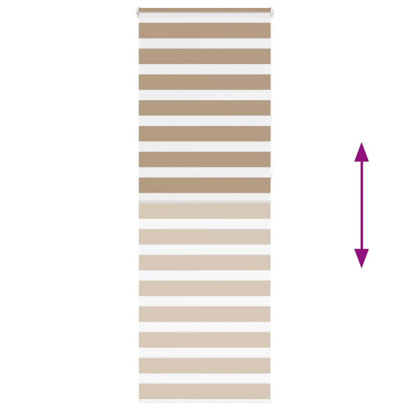 Zebrarollo Sandbraun 70x230 cm Stoffbreite 65,9 cm Polyester