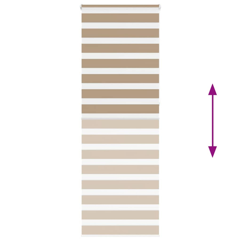 Zebrarollo Sandbraun 85x230 cm Stoffbreite 80,9 cm Polyester