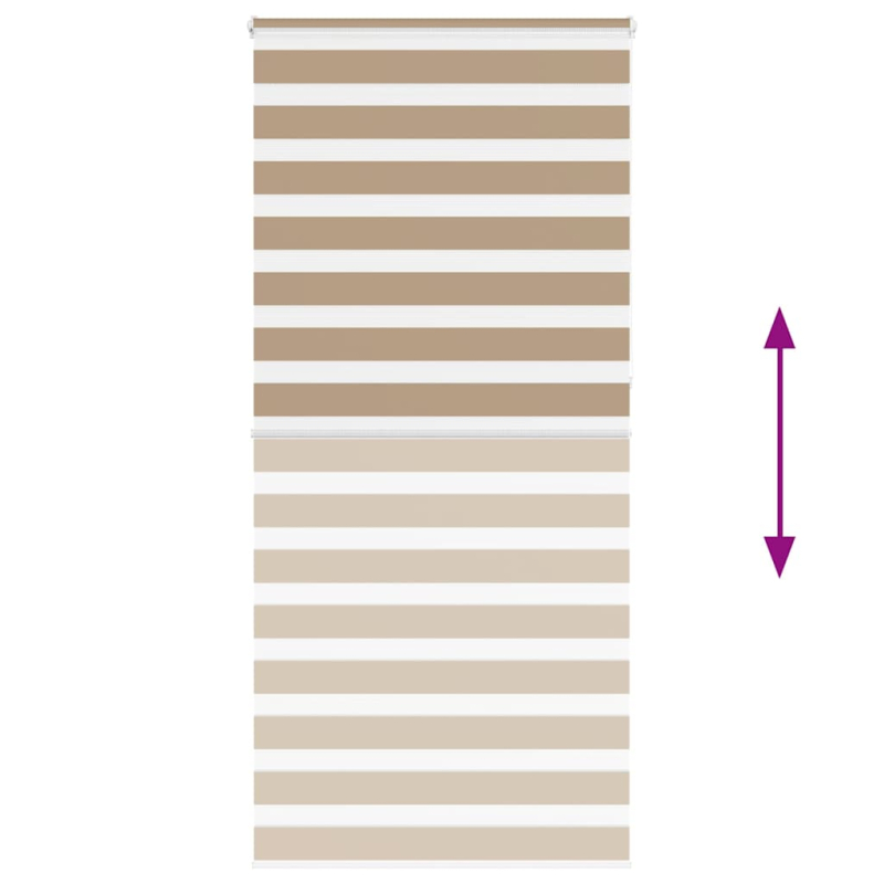 Zebrarollo Sandbraun 100x230 cm Stoffbreite 95,9 cm Polyester