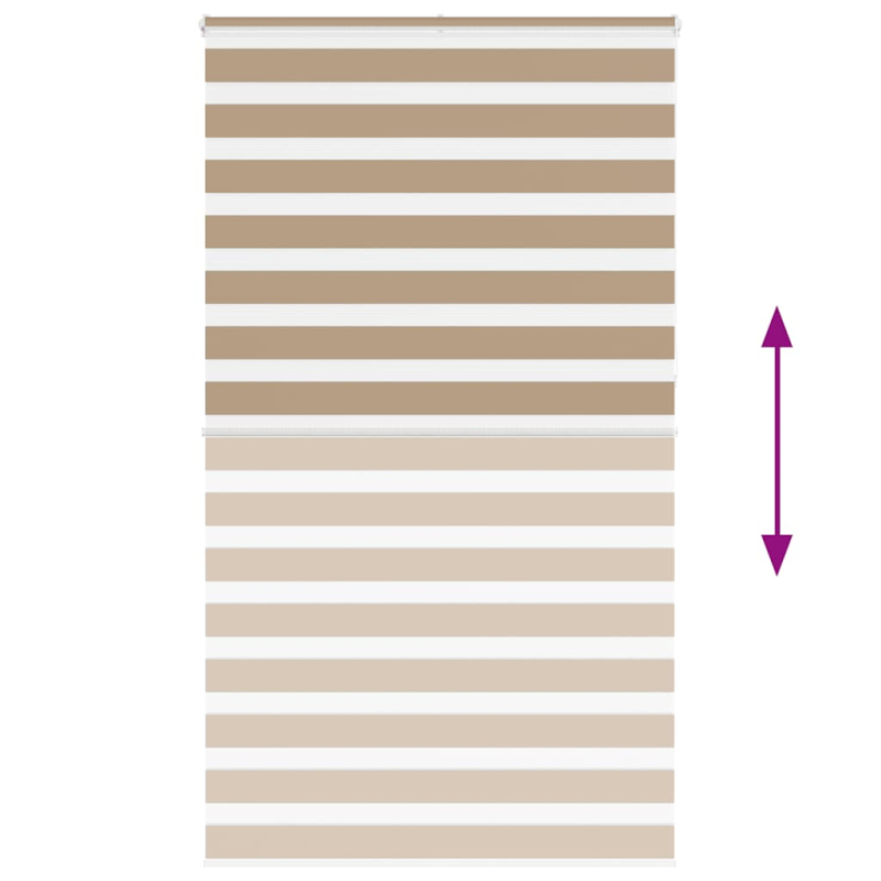 Zebrarollo Sandbraun 135x230 cm Stoffbreite 130,9 cm Polyester