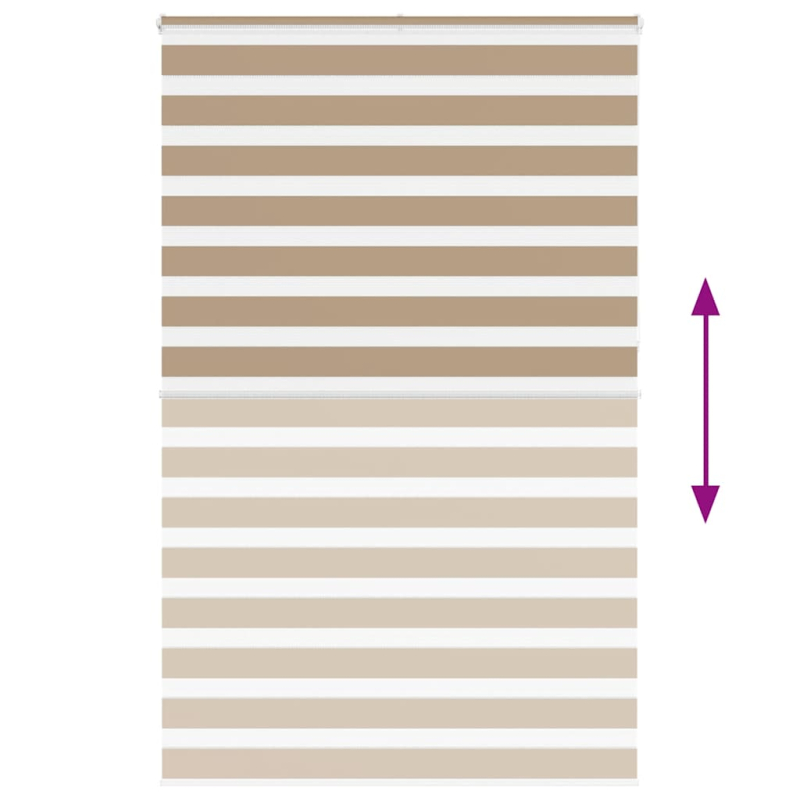 Zebrarollo Sandbraun 145x230 cm Stoffbreite 140,9 cm Polyester