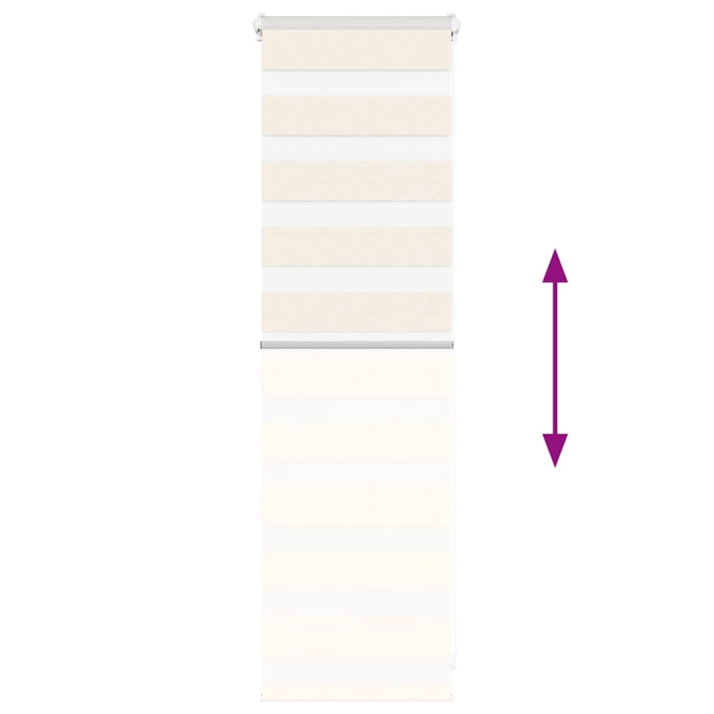 Zebrarollo Marmorbeige 40x100 cm Stoffbreite 35,9 cm Polyester