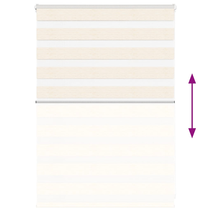 Zebrarollo Marmorbeige 105x100cm Stoffbreite 100,9 cm Polyester