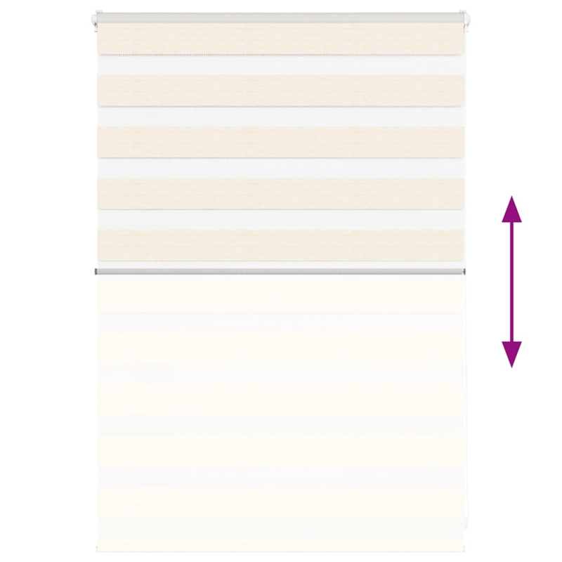 Zebrarollo Marmorbeige 110x100cm Stoffbreite 105,9 cm Polyester