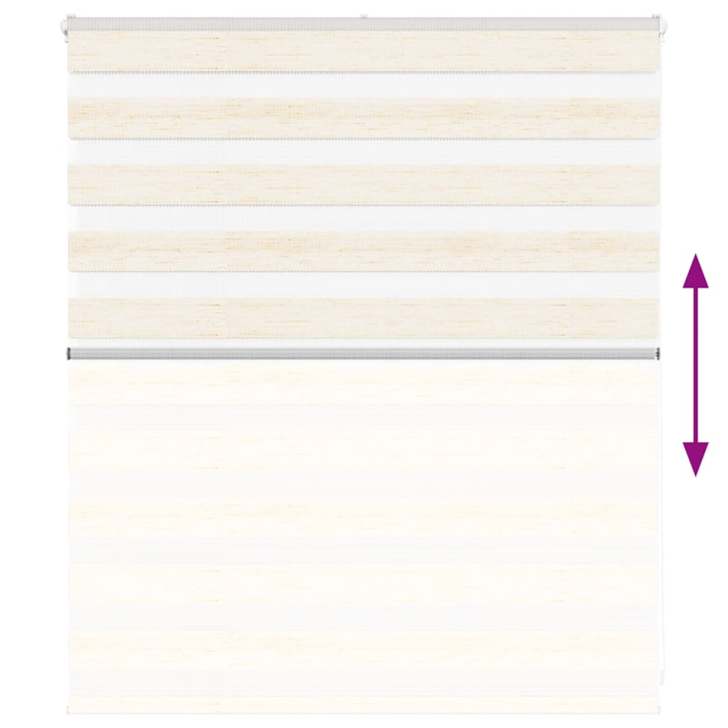 Zebrarollo Marmorbeige 130x100cm Stoffbreite 125,9 cm Polyester