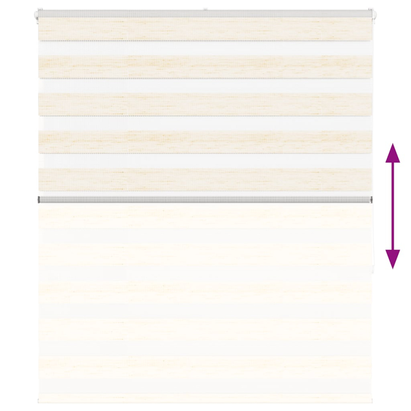 Zebrarollo Marmorbeige 130x150cm Stoffbreite 125,9 cm Polyester