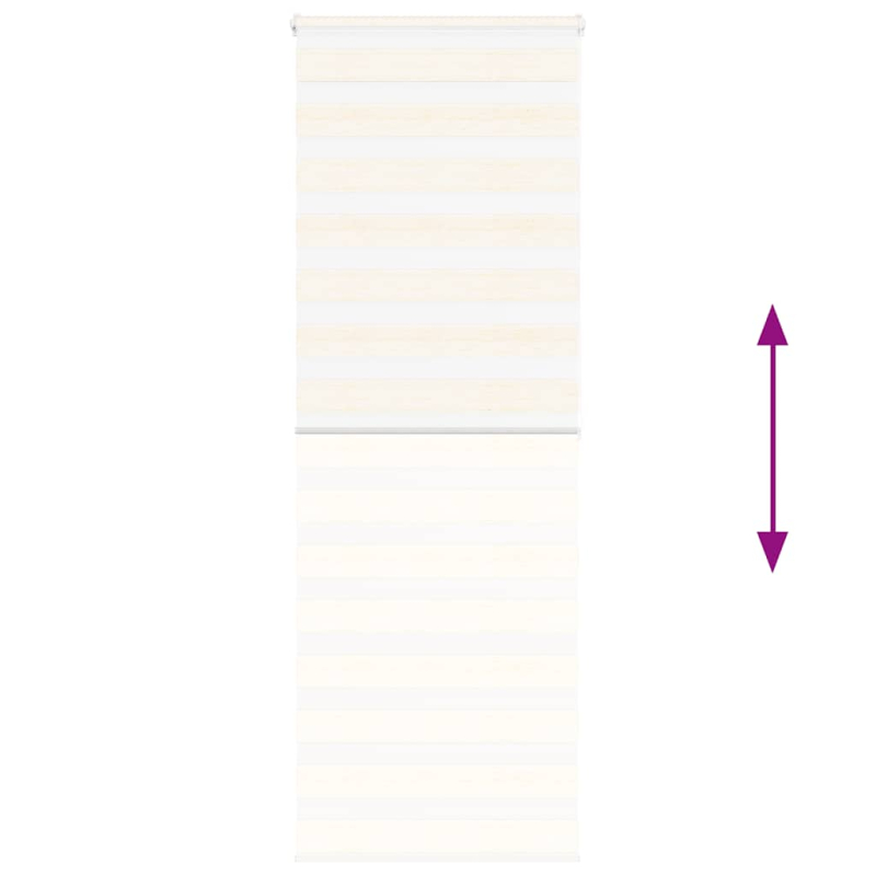 Zebrarollo Marmorbeige 80x200 cm Stoffbreite 75,9 cm Polyester