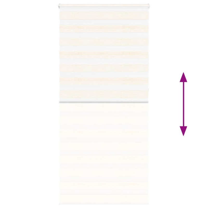 Zebrarollo Marmorbeige 100x230 cm Stoffbreite 95,9 cm Polyester