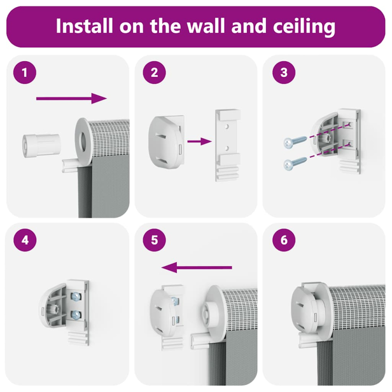 Zebrarollo Weiß 125x100 cm Stoffbreite 120,9 cm Polyester