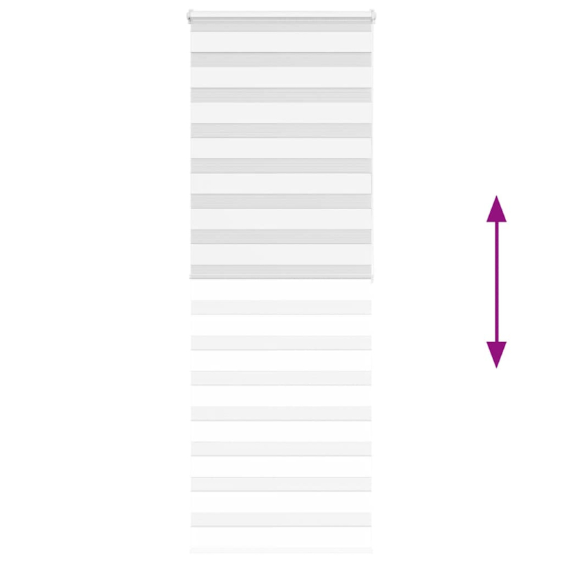 Zebrarollo Weiß 90x200 cm Stoffbreite 85,9 cm Polyester