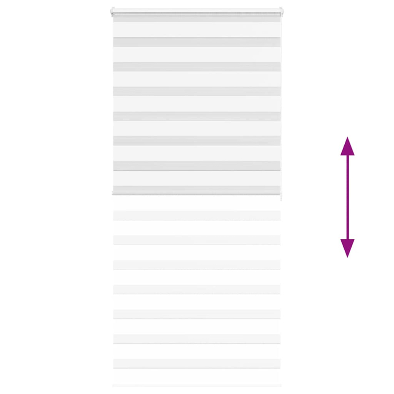 Zebrarollo Weiß 105x200 cm Stoffbreite 100,9 cm Polyester