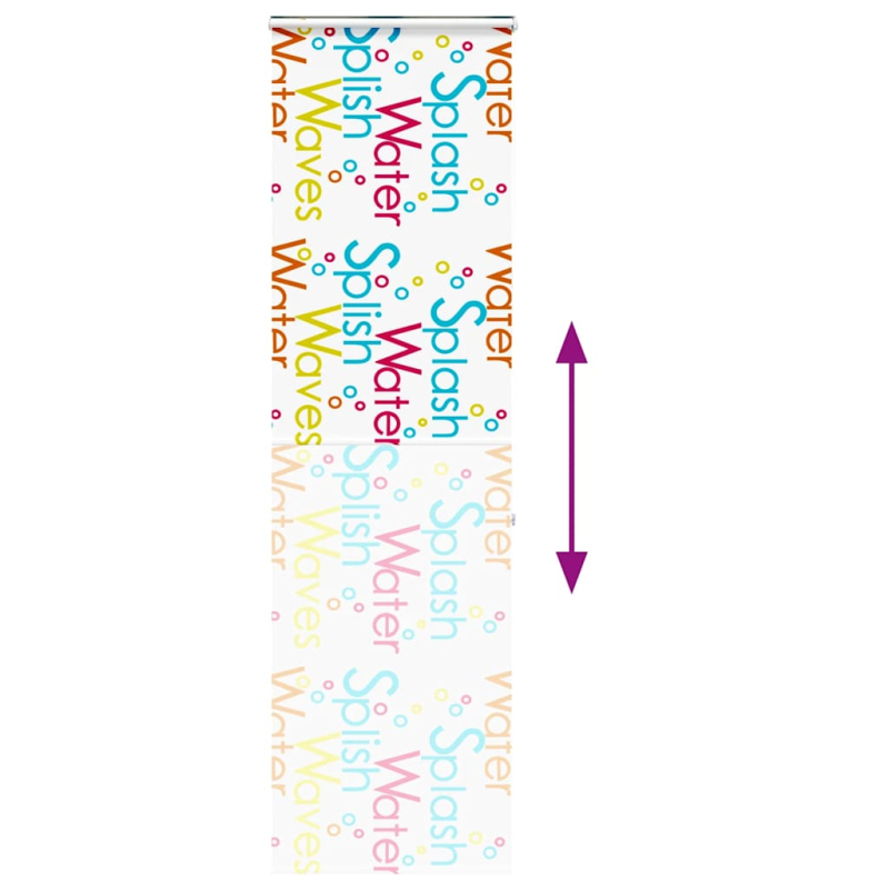 Duschrollo mit Kassette 80x240 cm Stoffbreite 76 cm