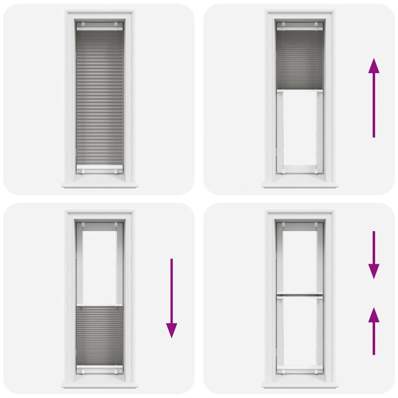 Plissee Anthrazit 40x100 cm Stoffbreite 39,4 cm Polyester