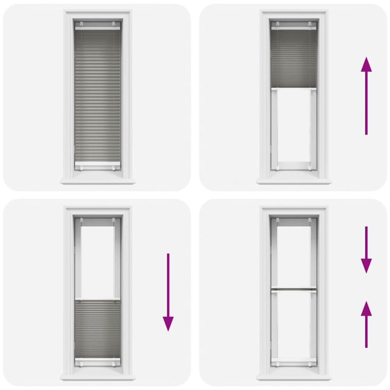 Plissee Anthrazit 45x100 cm Stoffbreite 44,4 cm Polyester