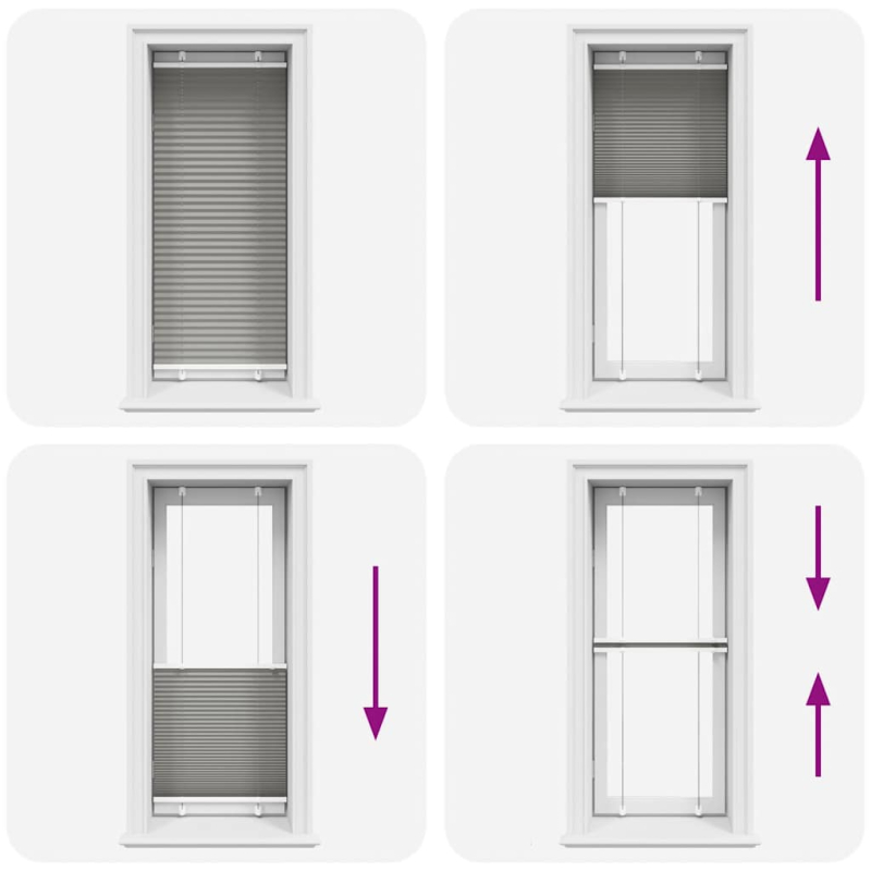 Plissee Anthrazit 55x100 cm Stoffbreite 54,4 cm Polyester