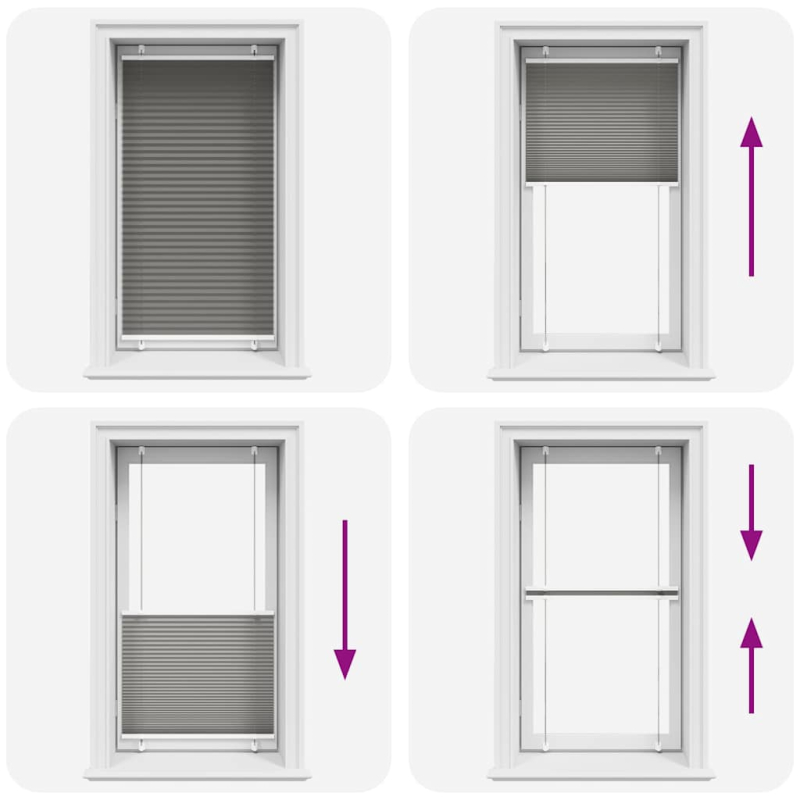 Plissee Anthrazit 80x100 cm Stoffbreite 79,4 cm Polyester