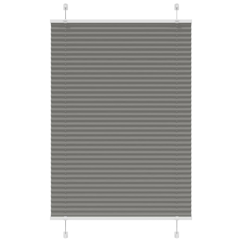 Plissee Anthrazit 90x100 cm Stoffbreite 89,4 cm Polyester