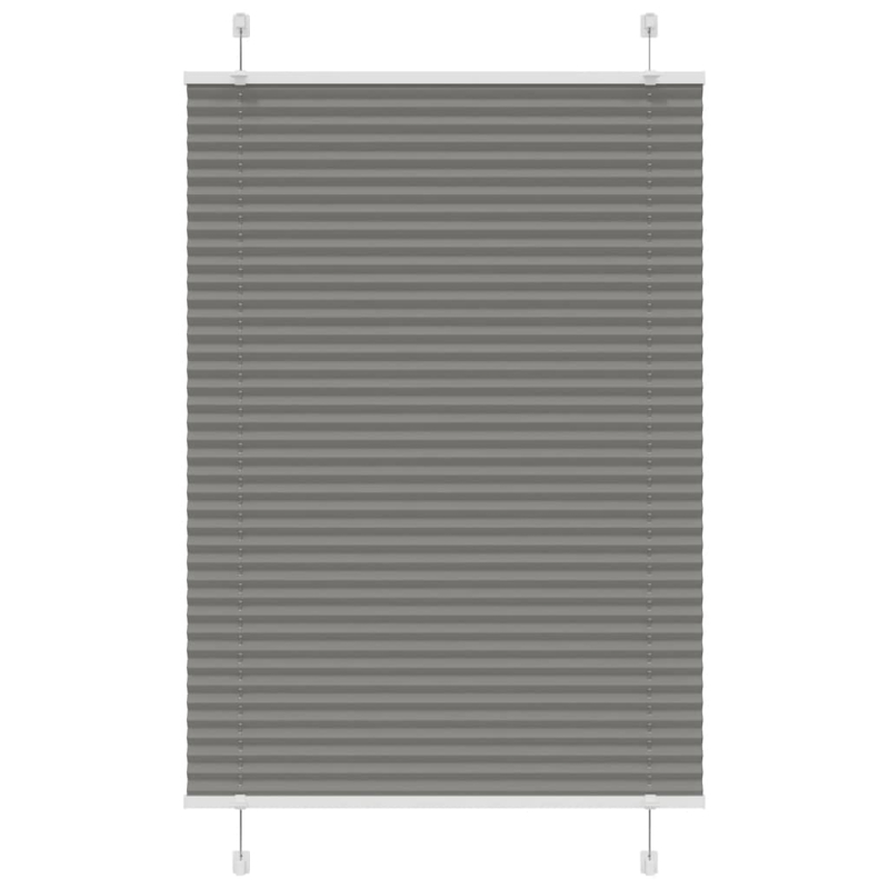 Plissee Anthrazit 95x100 cm Stoffbreite 94,4 cm Polyester