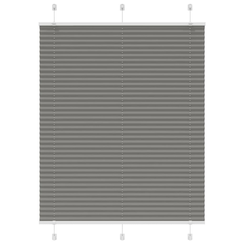 Plissee Anthrazit 110x100 cm Stoffbreite 109,4 cm Polyester