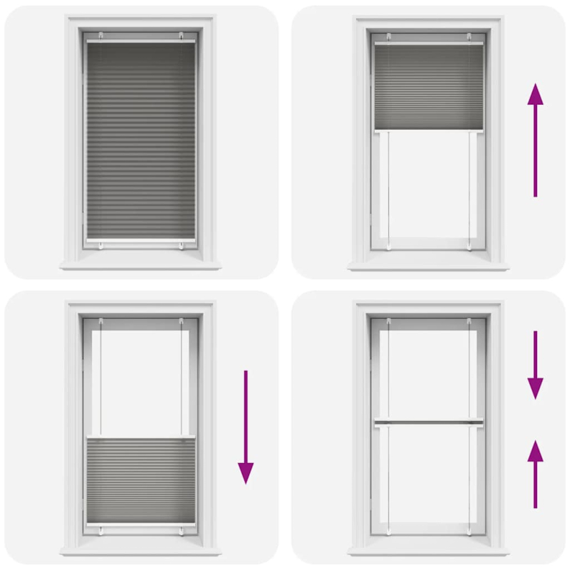 Plissee Anthrazit 70x150 cm Stoffbreite 69,4 cm Polyester