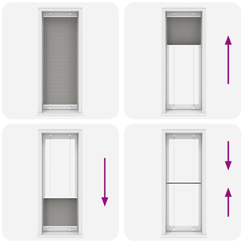 Plissee Anthrazit 70x200 cm Stoffbreite 69,4 cm Polyester