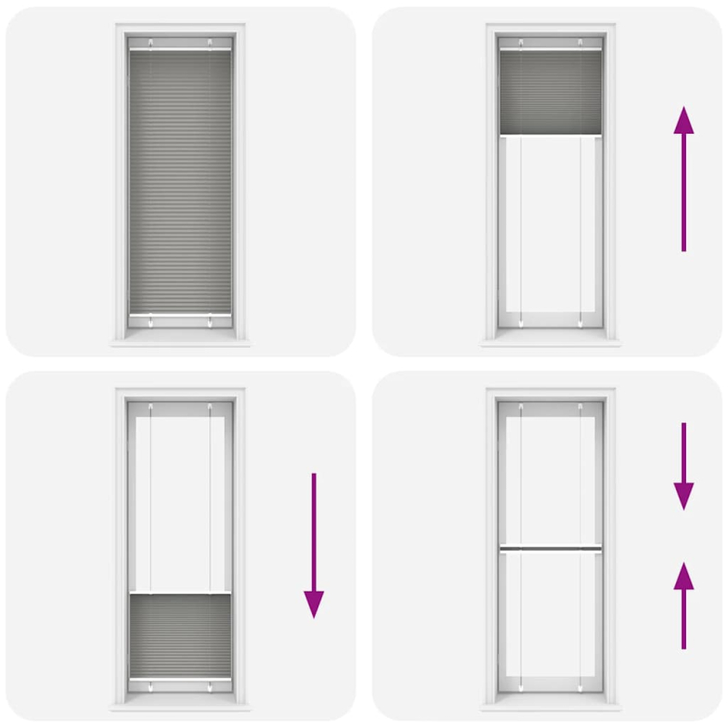 Plissee Anthrazit 80x200 cm Stoffbreite 79,4 cm Polyester