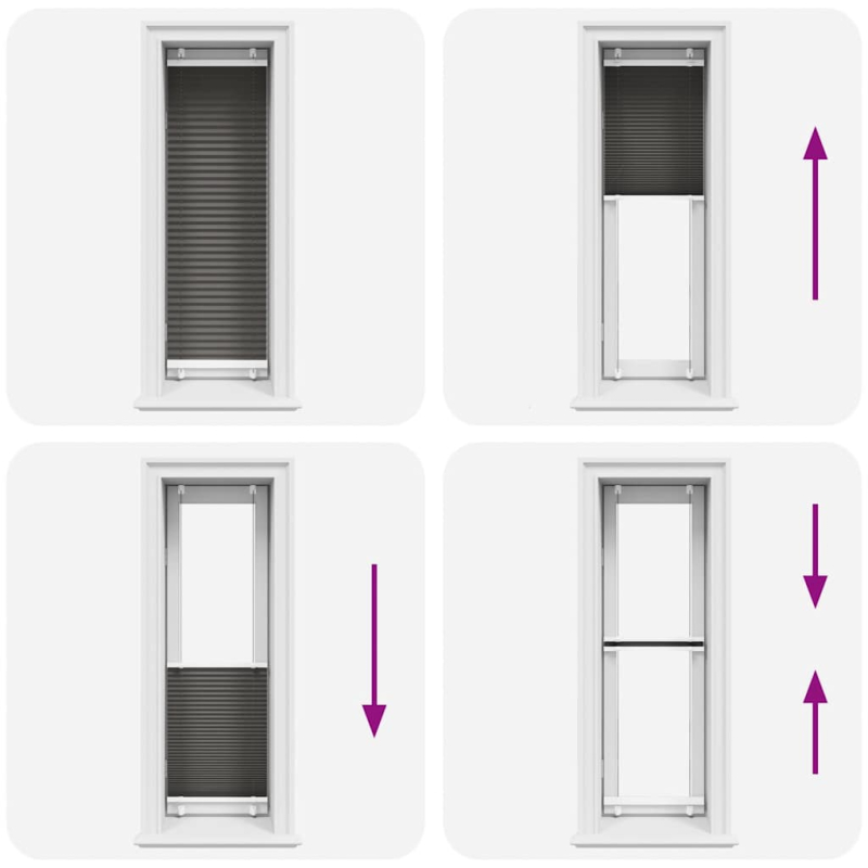 Plissee Schwarz 45x100 cm Stoffbreite 44,4 cm Polyester