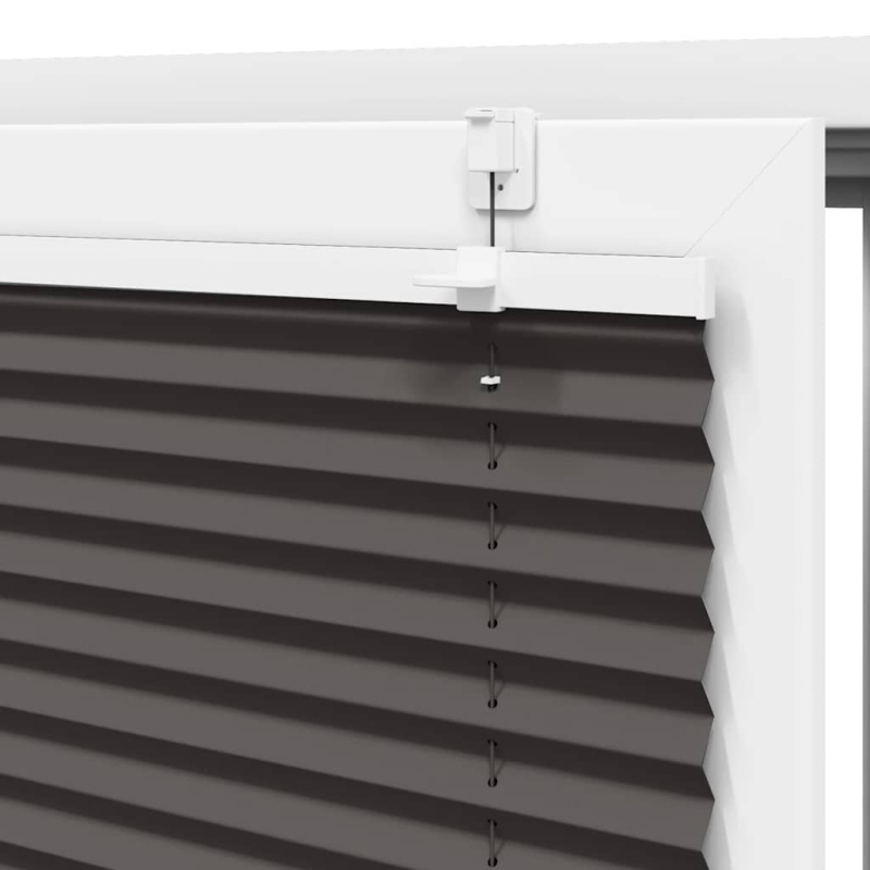 Plissee Schwarz 85x100 cm Stoffbreite 84,4 cm Polyester