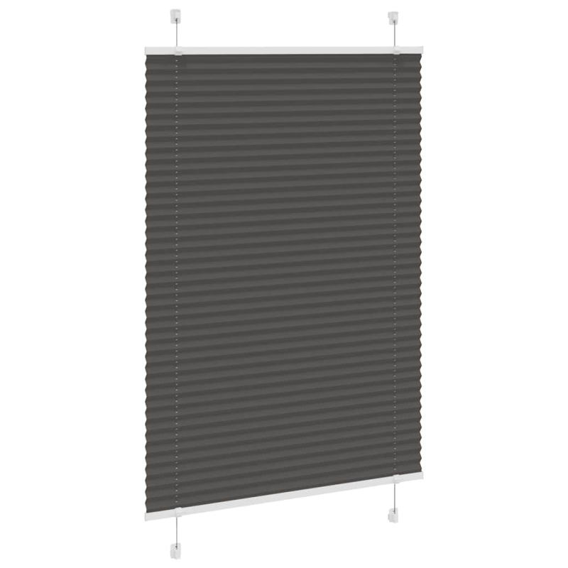 Plissee Schwarz 100x100 cm Stoffbreite 99,4 cm Polyester
