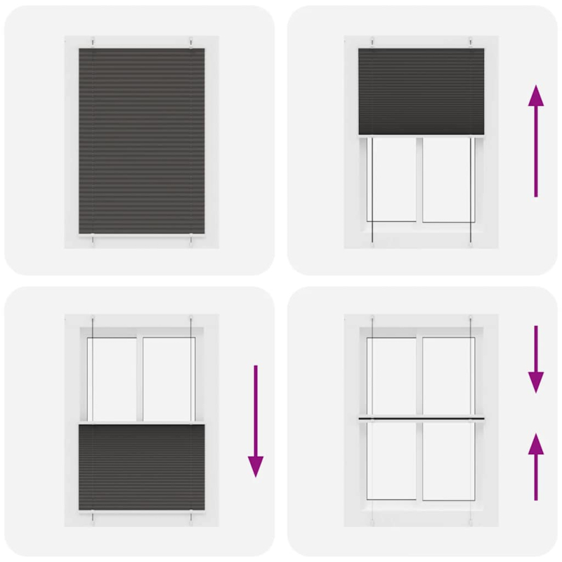 Plissee Schwarz 100x100 cm Stoffbreite 99,4 cm Polyester