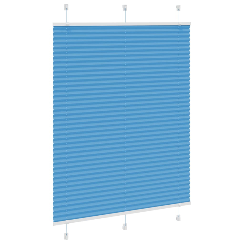 Plissee Blau 110x100 cm Stoffbreite 109,4 cm Polyester