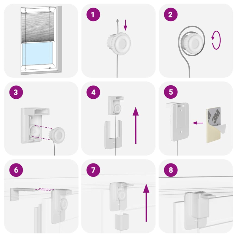 Plissee Bordeauxrot 60x100 cm Stoffbreite 59,4 cm Polyester