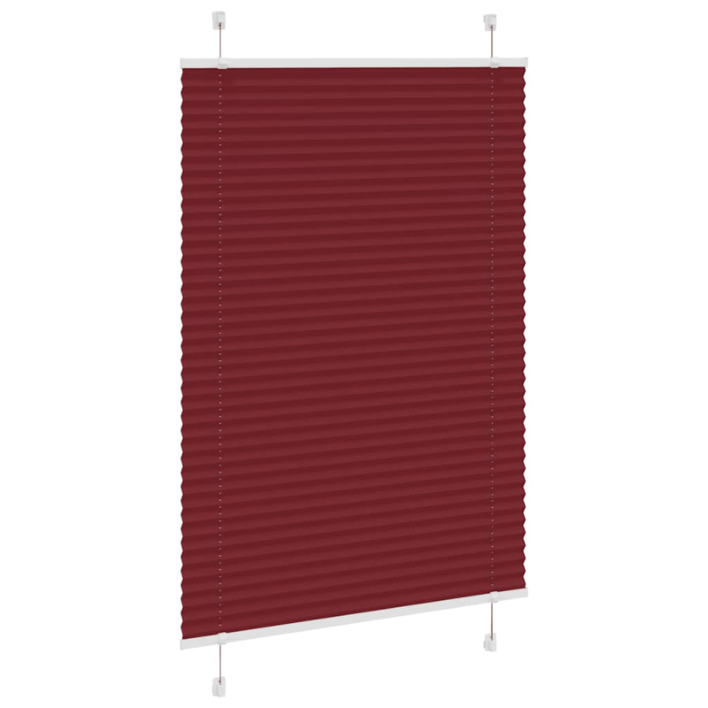 Plissee Bordeauxrot 90x100 cm Stoffbreite 89,4 cm Polyester