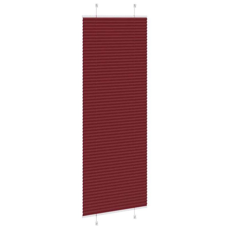 Plissee Bordeauxrot 80x200 cm Stoffbreite 79,4 cm Polyester