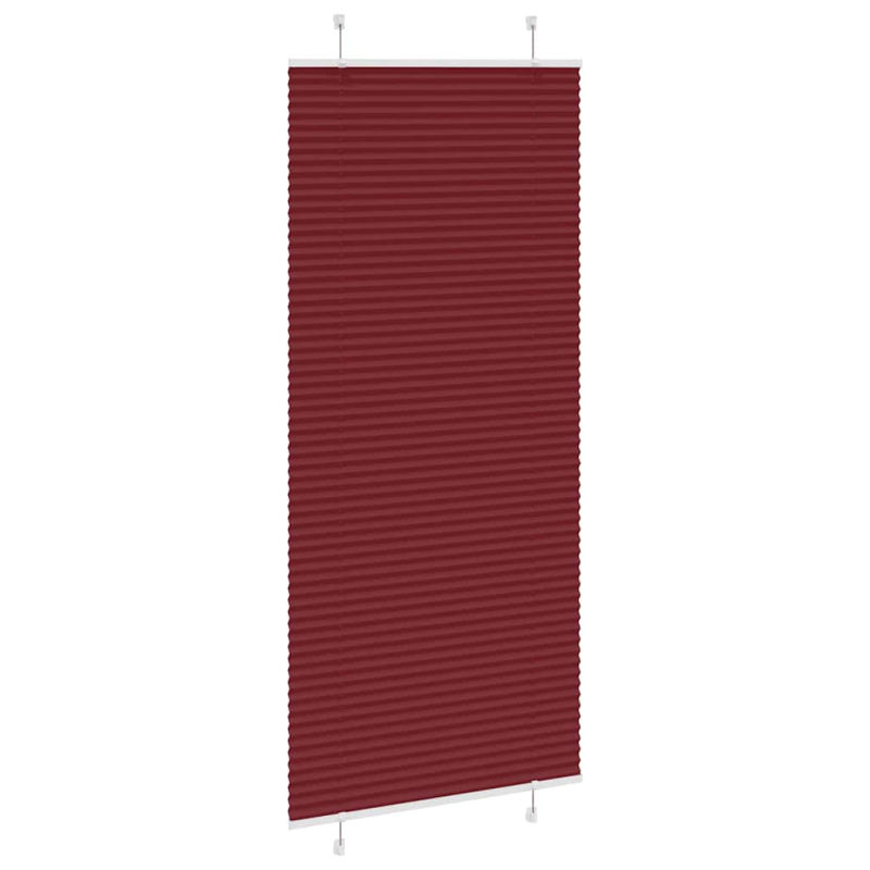 Plissee Bordeauxrot 90x200 cm Stoffbreite 89,4 cm Polyester