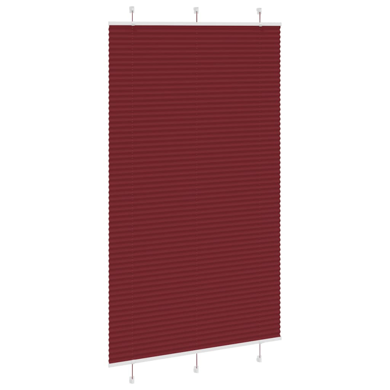 Plissee Bordeauxrot 120x200 cm Stoffbreite 119,4 cm Polyester