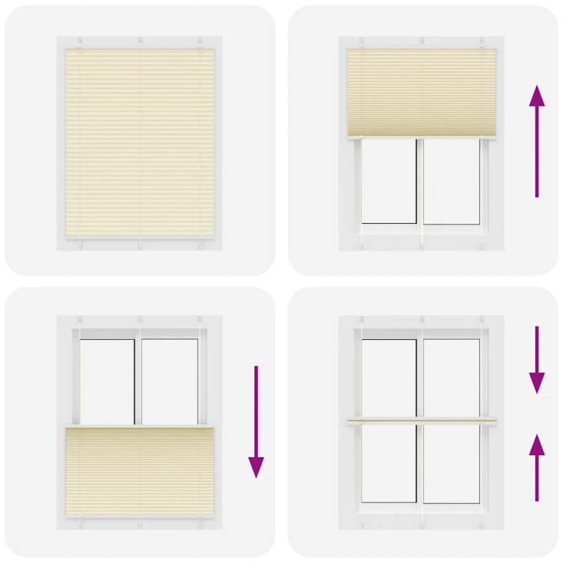 Plissee Creme 105x100 cm Stoffbreite 104,4 cm Polyester