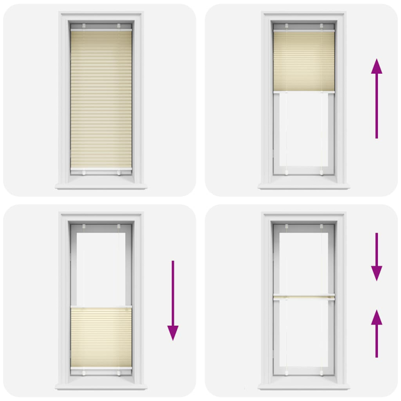 Plissee Creme 55x150 cm Stoffbreite 54,4 cm Polyester