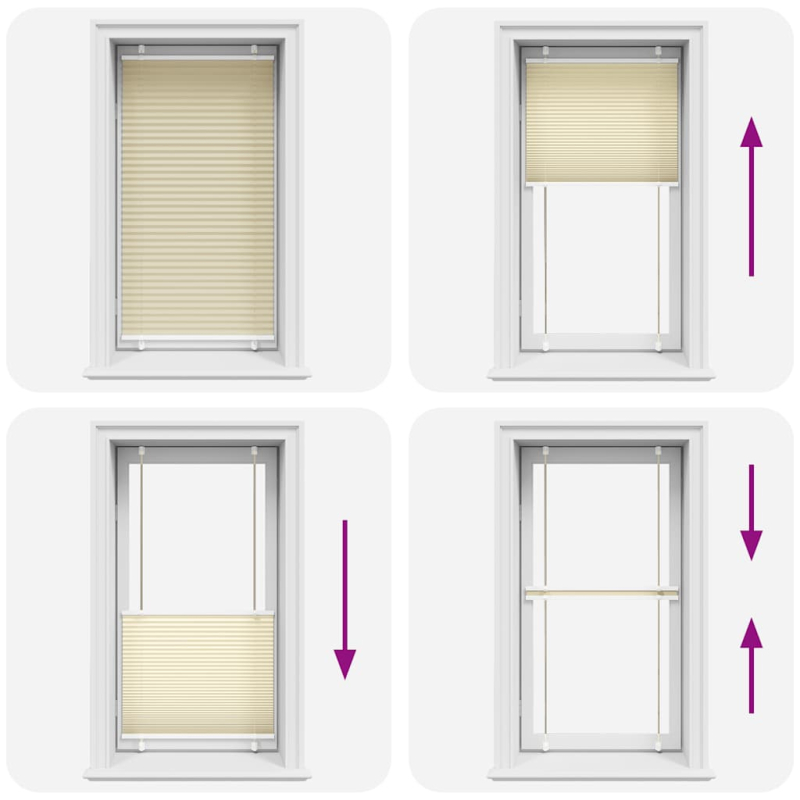 Plissee Creme 80x150 cm Stoffbreite 79,4 cm Polyester